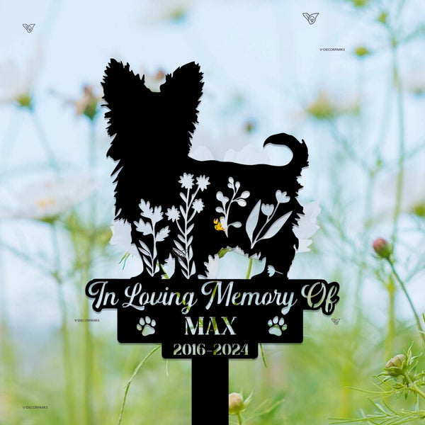 Custom Yorkshire Terrier Dog Memorial Stake, Yorkshire Terrier Sign, Dog Sympathy Sign, Pet Grave Marker, Remembrance Stake, Dog Loss Gift