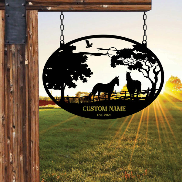 Ranch Sign, Farm Sign, Horse Ranch Sign, Metal Farm Sign, Personalized Farm Sign, Farming Signs, Personalized Sign, Gift For Her, Home Decor