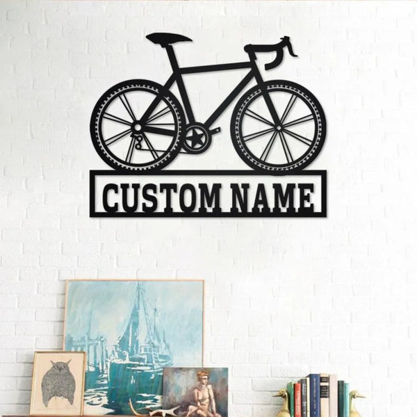 Personalized Bicycle Metal Sign, Bicycle Metal Wall Art, Bicycle Metal Wall Decor